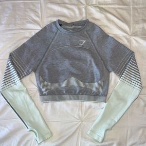 GYMSHARK AMPLIFY SEAMLESS LONG SLEEVE CROP TOP